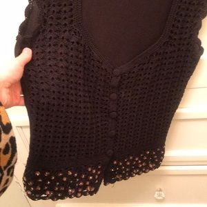 Boho SUMMER knitted top sequins